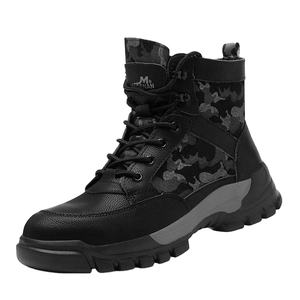 Bottes tactiques d'hiver en gros pour hommes, montantes, doublées fourrure, à lacets, grandes tailles 39-48, semelle extérieure en caoutchouc, pour l'extérieur - Product Image 1