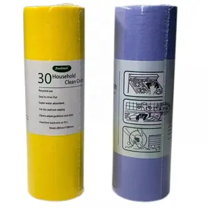 BSCI 50%viscose 50%polyester Needle Punched Non-woven Yellow All Purpose Cleaning Cloth All Purpose Cleaning Wipes