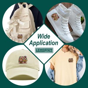 แผ่นปักลายบ้านขนมปังขิงขนาด 3 นิ้ว สำหรับติดหมวก เสื้อผ้า กระเป๋าเป้ - Product Image 5