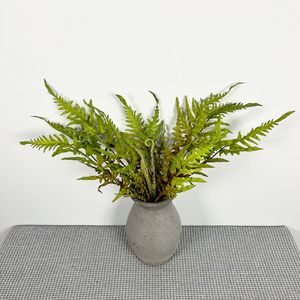 Dinding Tanaman Pakis Hijau Simulasi Bahan PVC Lembut Grosir Dekorasi Rumah Alat Peraga Pemotretan Daun Persia - Product Image 3