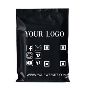 Sacs d'expédition compostables écologiques biodégradables avec logo personnalisé, emballage poly, expédition express - Product Image 2