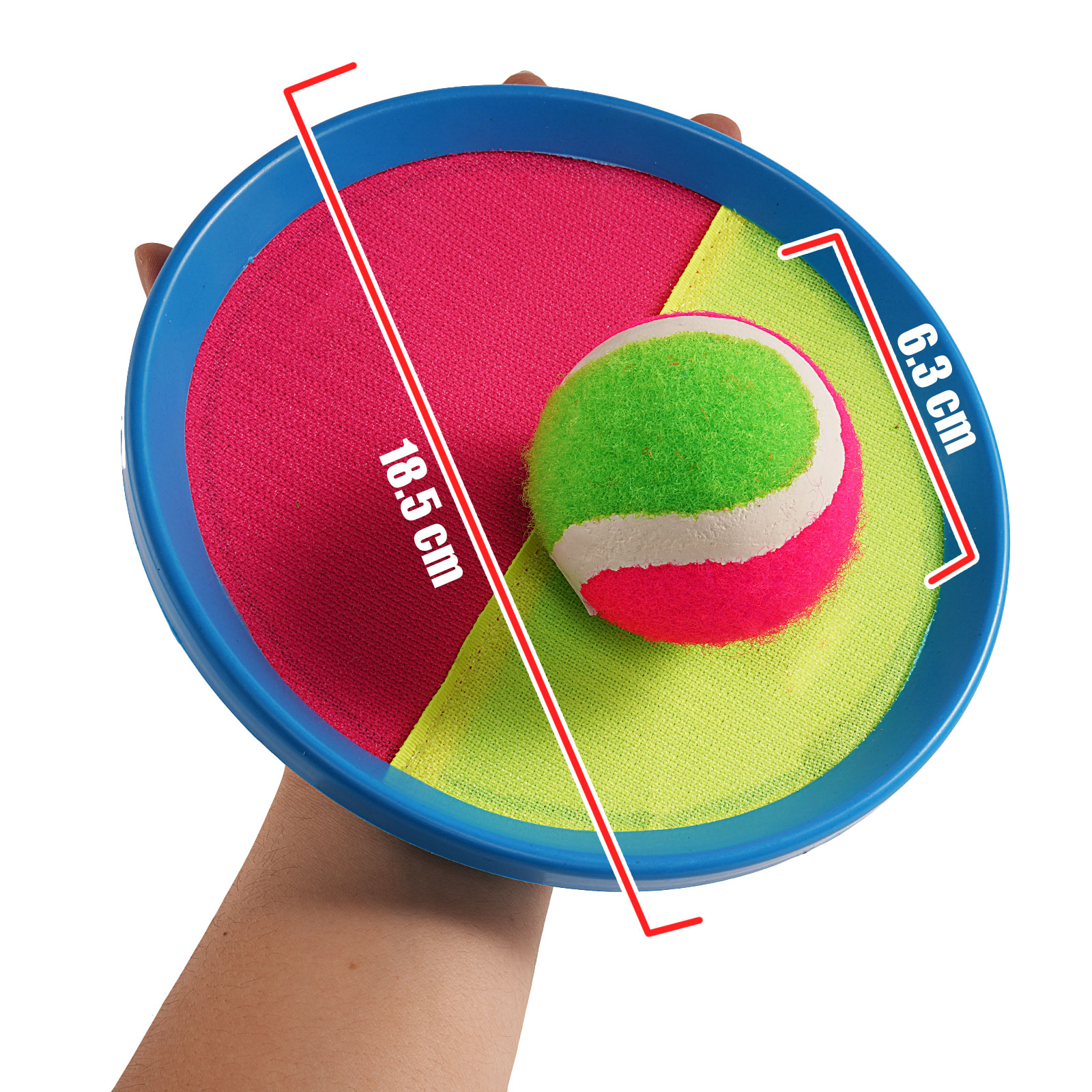Set De Lanzar Y Atrapar Con 2 Raquetas De Velcro De Doble Cara Y 4 Pelotas (2 Duras Y 2 Blandas), Ideal Para Jardín, Playa Y Fiestas, Mejora La Coordinación