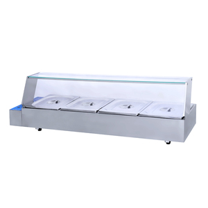 Bain <span class=keywords><strong>Marie</strong></span> เครื่องอุ่นอาหาร3ถาดสแตนเลสสตีลบุฟเฟต์ไฟฟ้า - Product Image 4