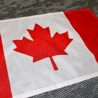 Banderas de Poliéster para Automóviles de Canadá, 15x45cm, con Soporte para Ventana, Fácil Instalación, para Desfiles, Eventos, Publicidad, Logotipo de Equipo Promocional