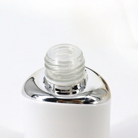 Flacon compte-gouttes en verre transparent de forme ovale pour soins de la peau, Unique, 100ml, avec bouchon en argent et or Rose
