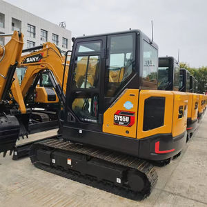 Mini pelle sany 55 d'occasion 5 tonnes Chine excavateur sur chenilles original creusant avec lame sany sy55c mini 5 tonnes utilisé à shanghai - Product Image 1
