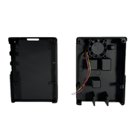 Boîtier de protection intégral en alliage d'aluminium pour Raspberry Pi 5 avec ventilateur de refroidissement PWM intégré pour Rpi5