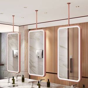 <span class=keywords><strong>Miroir</strong></span> de maquillage intelligent à LED Miroirs d'éclairage suspendus au plafond en acier inoxydable pour salle de bain - Product Image 1