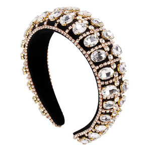 Serre-têtes baroques en cristal Hua Liyu pour femmes – Accessoires de cheveux élégants blancs, bleu marine, verts – Coiffe pour le quotidien HH0243 - Product Image 5