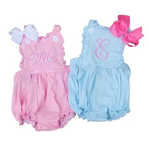 Monogram Romper Bubble summer cute clothes for baby girl rompers sets newborn clothes onesie