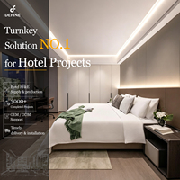 Maßgefertigtes Luxuriöses Modernes Hotel-Schlafzimmer-Möbelset Umweltfreundliches King-Queen-Bett Komplette Möblierung für Hotels Apartment-Projekte