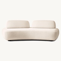 Ensemble de canapés modulaires ergonomiques en forme de demi-cercle pour salon, en tissu de qualité, structure moderne, décoration en éponge