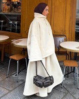 Ensembles de cordons islamiques d'hiver personnalisés pour femmes, hauts et jupes modestes, ensembles de 2 pièces pour le Ramadan et l'Aïd pour les musulmanes