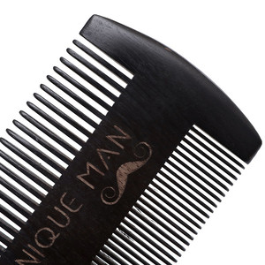 <span class=keywords><strong>Peigne</strong></span> à <span class=keywords><strong>barbe</strong></span> double face noir pour hommes, étiquette privée, personnalisé, en bois de pear, meilleure qualité, vente en gros, livraison gratuite - Product Image 2