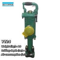 Marteau-piqueur pneumatique portatif YT24 pour le brisage du béton, machine de forage de roche pour l'exploitation minière, équipement de forage à air comprimé pour la construction de carrières et de tunnels