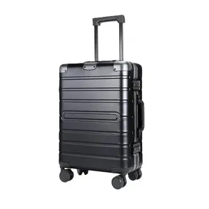 USB Port Aluminum Frame Suitcase Alloy Material ABS Luggage 20"24"28 Inch With High Quality TSA Lock Carry On Travel Suitcase