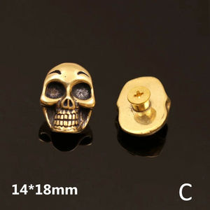 Rắn Brass Trang Trí Đinh Tán Conchos Cho Da Tùy Chỉnh Túi Chân Phần Cứng Đinh Tán Cho Quần Áo Vít Trở Lại Skull Conchos - Product Image 4
