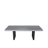 Table de salle à manger extérieure moderne en béton robuste, résistante aux intempéries, en GFRC, mobilier de patio en béton, 4 places, assemblage requis, pour hôtel