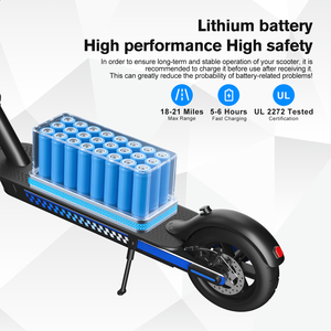 สกู๊ตเตอร์ 350W 36v 7.8AH ระยะทาง 30 กม. พับได้ ความเร็วสูงสุด คลังสินค้าในสหรัฐฯ จัดส่งฟรี ES8501 ES8501 สกู๊ตเตอร์ ES8501 - Product Image 2