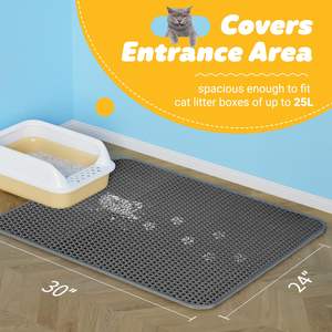 <span class=keywords><strong>Tapis</strong></span> de litière pour chat Design nid d'abeille double couche matériau EVA respirant facile à nettoyer <span class=keywords><strong>tapis</strong></span> Kitty avec receveur bac à litière boîte - Product Image 4