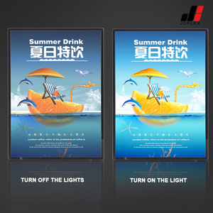 Tùy chỉnh mỏng hình chữ nhật LED hộp đèn thức ăn nhanh cafe quảng cáo khung nhôm Acrylic menu nhà hàng Backlit áp phích hiển thị - Product Image 6