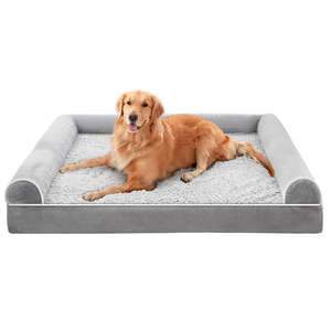 Lujo personalizado de gran tamaño <span class=keywords><strong>XL</strong></span>/<span class=keywords><strong>XL</strong></span> mascota perro sofá cama OEM ortopédico desmontable lavable características hechas espuma de esponja de pana duradera - Product Image 1