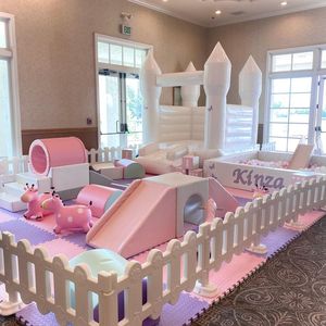 Castillo Inflable Moetry Rosa Pastel y Blanco para Bodas, Brincolín para Niños, <span class=keywords><strong>Alquiler</strong></span> para Fiestas - Product Image 5