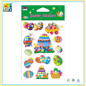 Pegatinas de papel de aluminio láser de dibujos animados <span class=keywords><strong>para</strong></span> niños, decoración de fiesta de Pascua, regalos promocional - Product Image 4