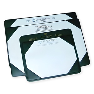 S174B 11x17" Diamond Sorting Pad Synthetic Leather Corner Gemstone Display <b>Mat</b> <b>Large</b> Jewelry Bench Counter Liner - Product Image 2