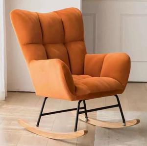 Chaise à bascule ergonomique pour salon, idéale pour l'<span class=keywords><strong>allaitement</strong></span>, moderne, pour petits espaces, avec housse en coton – Vente chaude directe usine - Product Image 2
