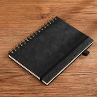 Carnet à spirale personnalisé avec logo, formats B5, A5, A6, A7, design minimaliste, avec sangle, pour notes de réunion