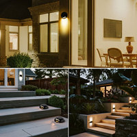 Lampes LED d'escalier et de chemin intérieures/extérieures AC/DC 24V de haute qualité, étanches IP65, en aluminium, dimmables 2-8W, 60 faisceaux