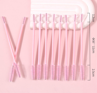 Mini baguette de mascara à double extrémité en nylon, 20 pièces/paquet, brosse de nettoyage pour extension de cils, brosse de maquillage