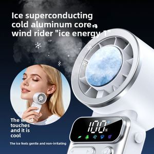 2026 New Model ABS Handheld <b>Fan</b> Ice Compress Cooling Adjustable Wind Speed Compact Portable <b>Neck</b>-Hanging USB Perfect Gift for - Product Image 2