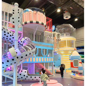 Aire de jeux intérieure commerciale pour enfants avec éclairage néon, toboggan lumineux, équipement de jeu pour enfants, parc d'aventure - Product Image 3