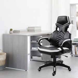 Chaise de jeu ergonomique inclinable pivotante en cuir PU style course, pour PC, ordinateur, bureau, gamer, 5604 Gaming O, livraison directe d'usine - Product Image 3