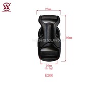 Serrure de sac à dos de 16mm avec boucle de dégagement latérale en plastique pour sac à dos pour accessoires de pièces de sac