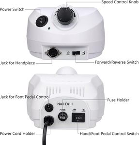 Mới nhất chuyên nghiệp điện Nail Khoan máy động cơ không chổi than 35000 rpm Máy tính để bàn thiết kế công cụ làm móng tay móng tay tập tin máy thiết lập - Product Image 2
