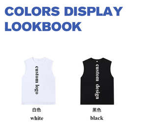 Camiseta sin mangas unisex al por mayor, 100% algodón, de cuello redondo, corte holgado, para deporte y fitness, suave y casual para hombre. - Product Image 5