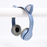 Grosir Headset kucing P47M nirkabel dengan pencahayaan RGB P47 pengalaman memukau daya rendah indikator baterai LED desain tahan air