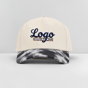 Casquette de baseball sportive 5 panneaux 100% coton de haute qualité avec <span class=keywords><strong>logo</strong></span> brodé personnalisé, visière incurvée camouflage, fermeture snapback, pour le golf et le sport - Product Image 3