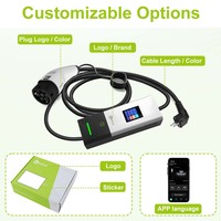 Chargeur C20 AC niveau 2 Ev 16A 32A 40A Evse pour la charge à domicile 3.6kW 7kW 9.6kW Zencar chargeurs de voiture portables APP en option