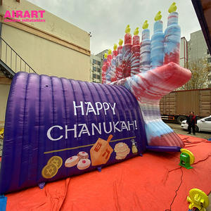 De menorah de hanukkah de inflable gigante festival entrada túnel tienda de campaña para coche - Product Image 3