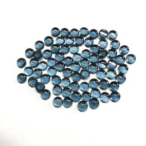 หินอัญมณีทรงแบนทรงหลวมเกรด AAA 6มม. 7มม. พลอยโทแพซธรรมชาติทรงลอนดอนสีฟ้า - Product Image 5