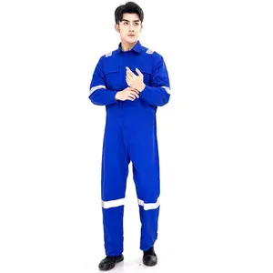 Workwear clothes Uniform custom logo Pure cotton coveralls long sleeve women & men