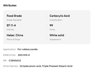 Ácido Esteárico de Grado Alimenticio, 99% de Pureza, Ácido Carboxílico en Polvo, Materia Prima para la Fabricación de Velas y Jabones - Product Image 6