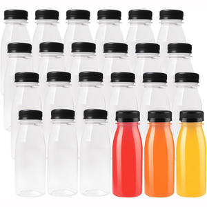 Étiquettes autocollantes Bouteille de jus fantaisie personnalisée 330ml 500ml Bouteille de boisson PET ECO transparente jetable Bouteille de soda à bouchon vissé PP - Product Image 1