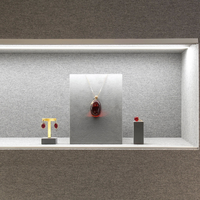 Vitrine de présentation de bijoux personnalisée avec éclairage LED, vitrine en verre pour bijouterie, boutique de luxe, vente au détail, durable