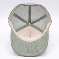 Casquette Trucker Snapback Réglable en Daim à 5 Panneaux avec Logo Brodé en Relief 3D Personnalisé Bicolore et Dos en Maille – Vente en Gros Haute Qualité