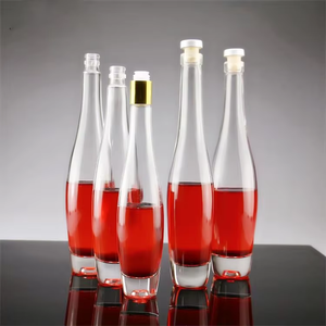 <span class=keywords><strong>Mejor</strong></span> Venta <span class=keywords><strong>Barato</strong></span> Embalaje a granel Transparente Redondo Vacío Flint Glass Unique Shaped 12 oz Botellas de jugo - Product Image 4